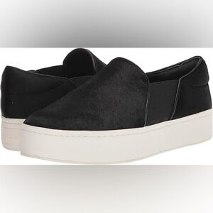 Vince Warren Platform Black Suede Slip-On Sneakers – Women’s Sz 9